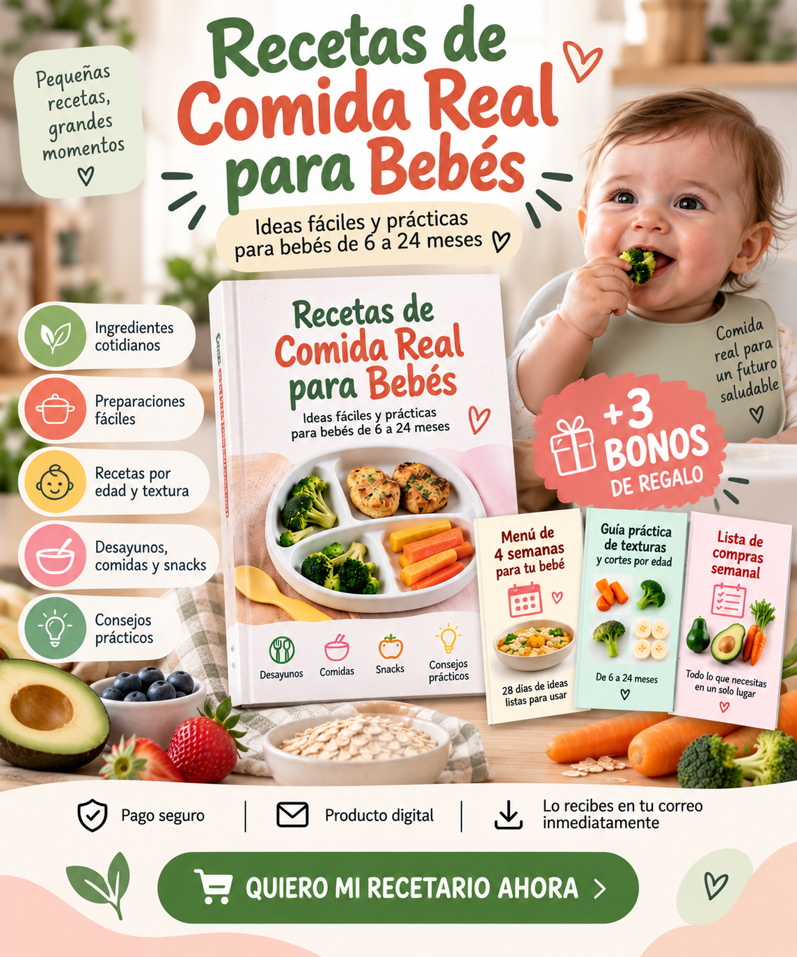 Recetas de Comida Real para Bebés